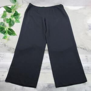 ARMANI COLLEZIONI Dark Blue Straight Wide Leg Dress Pants Trousers Women Size 10